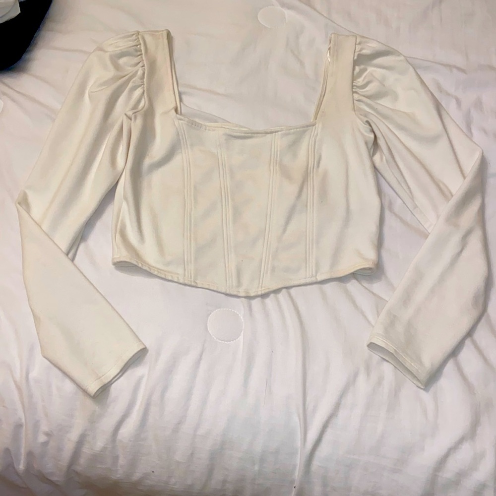 Long sleeve corset top